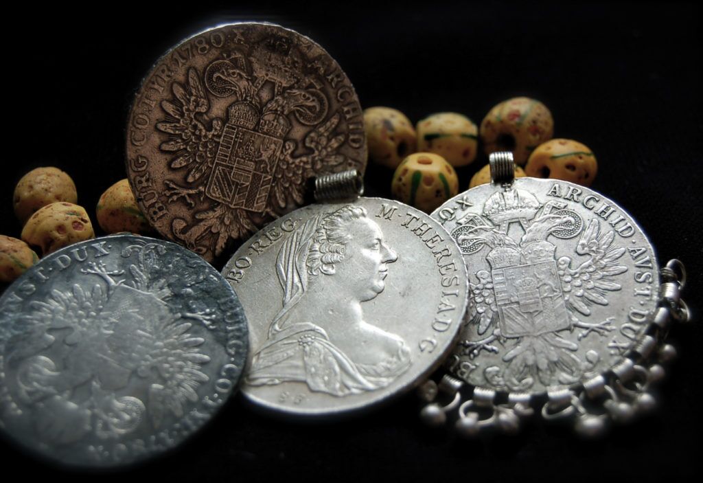 Maria Theresia Thalers worked into pendants