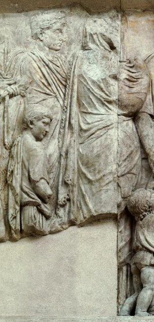 Figure 5- Cleopatra Selene and her son on the Ara Pacis Augustae.
